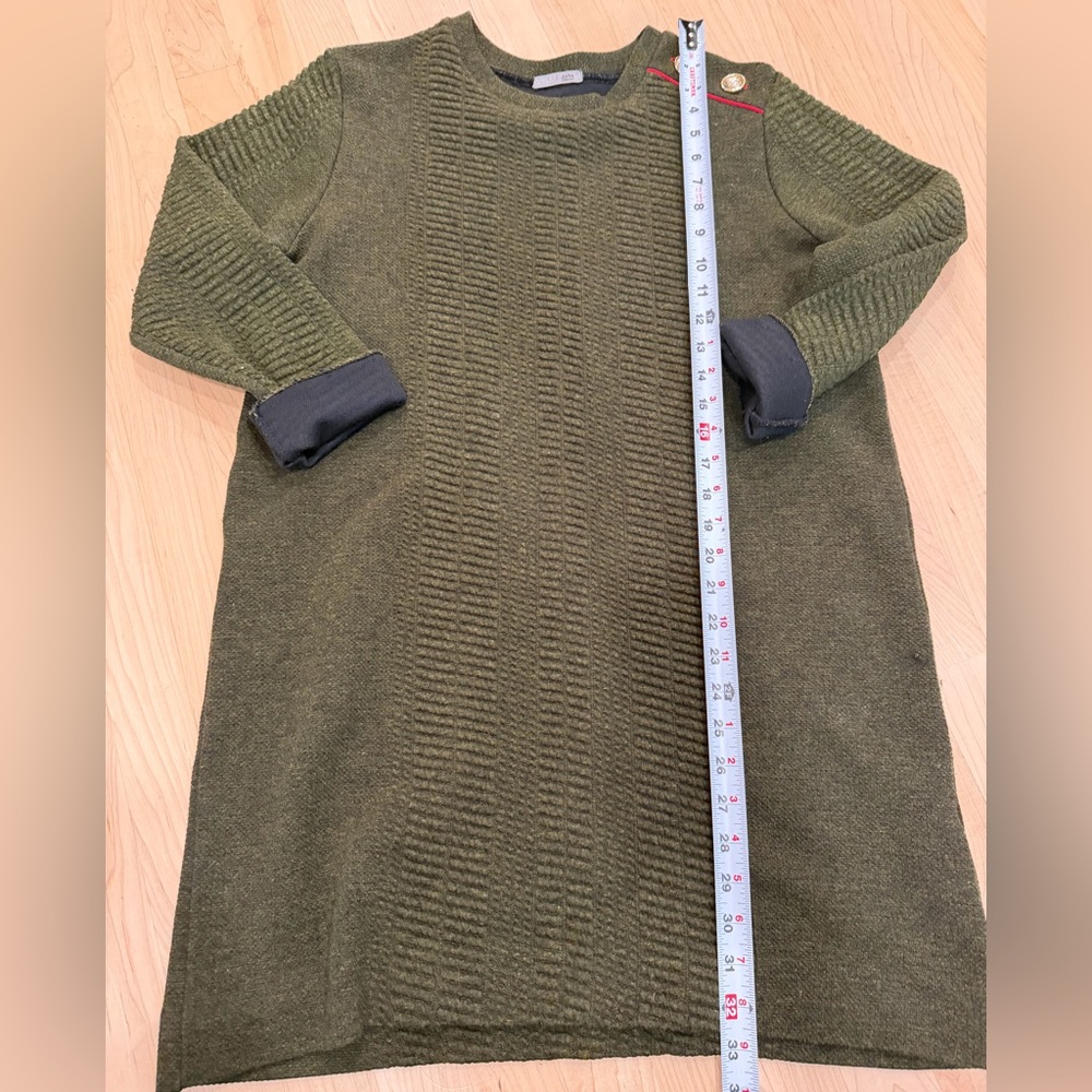 Zara Olive Green Knit Mini Dress